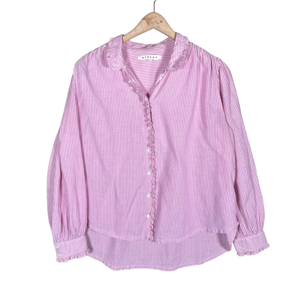 XIRENA Hale Shirt in El Matador Stripes Crus Stripe - Picture 4 of 11